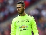 David De Gea looks on during the FA Cup final between Crystal Palace and Manchester United on May 21, 2016
