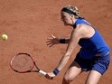 Petra Kvitova returns the ball to Hsieh Su-Wei at the French Open in Paris on May 25, 2016