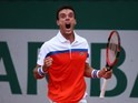 Roberto Bautista Agut celebrates progression to the fourth round of the French Open on May 28, 2016