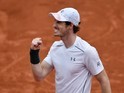 Andy Murray celebrates winning his French Open quarter-final on June 1, 2016