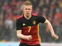 Kevin De Bruyne in action during the international friendly between Belgium and Finland on June 1, 2016