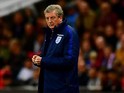 Roy Hodgson manager of England looks thoughtful during the international friendly match between England and Portugal at Wembley Stadium on June 2, 2016 in London, England