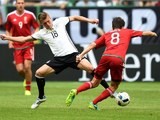 Toni Kroos and Adam Nagy in action during the international friendly between Germany and Hungary on June 4, 2016