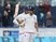 England batsman Alastair Cook raises his bat after reaching 10,000 Test runs against Sri Lanka on May 30, 2016