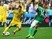 Yevhen Konoplyanka and Stuart Dallas in action during the Euro 2016 Group C match between Ukraine and Northern Ireland on July 16, 2016