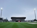 Rain interrupts the play of the seventh ODI of the Tri-nation Series between Australia and South Africa in Bridgetown on June 19, 2016