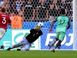 Nani scores during the Euro 2016 Group F match between Hungary and Portugal on June 22, 2016