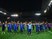 Iceland players celebrate their team's 2-1 win in the UEFA EURO 2016 round of 16 match between England and Iceland at Allianz Riviera Stadium on June 27, 2016 in Nice, France