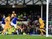 Crystal Palace defender Damien Delaney scores a disallowed goal during his side's 1-1 draw with Everton at Goodison Park on September 30, 2016