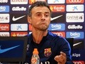 Luis Enrique at the press conference after Barcelona training on October 14, 2016