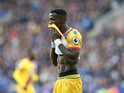 Crystal Palace winger Wilfried Zaha in action during his side's Premier League clash with Leicester City at the King Power Stadium on October 22, 2016