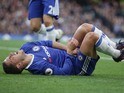 Eden Hazard rubs his penis during the Premier League game between Chelsea and Manchester United on October 23, 2016