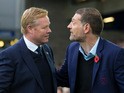 Everton manager Ronald Koeman greets West Ham United boss Slaven Bilic ahead of the Premier League clash between the two sides at Goodison Park on October 30, 2016