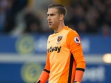 West Ham United goalkeeper Adrian in action during his side's Premier League clash with Everton at Goodison Park on October 30, 2016