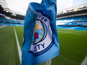 A general shot of the corner flag at the Etihad Stadium prior to Manchester City's Premier League clash with Middlesbrough on November 5, 2016
