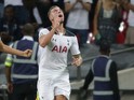 Tottenham Hotspur defender Toby Alderweireld celebrates after scoring during the Champions League clash with AS Monaco at Wembley Stadium on September 14, 2016