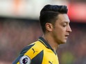 Arsenal midfielder Mesut Ozil in action during the Premier League clash with Manchester United at Old Trafford on November 19, 2016