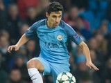 Jesus Navas in action during the Champions League game between Manchester City and Celtic on December 6, 2016