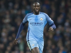 Yaya Toure in action during the Premier League game between Manchester City and Arsenal on December 18, 2016