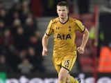 Eric Dier in action during the Premier League game between Southampton and Tottenham Hotspur on December 28, 2016