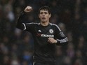 Oscar celebrates scoring during the game between Crystal Palace and Chelsea on January 3, 2016