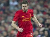 James Milner in action during the EFL Cup semi-final between Liverpool and Southampton on January 25, 2017