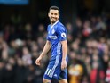 A happy Pedro in action during the Premier League game between Chelsea and Arsenal on February 4, 2017
