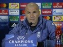 Real Madrid manager Zinedine Zidane on March 6, 2017