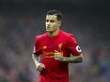 Philippe Coutinho in action during the Premier League game between Liverpool and Burnley on March 12, 2017