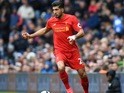Emre Can in action during the Premier League game between West Bromwich Albion and Liverpool on April 16, 2017