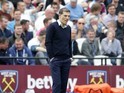 Slaven Bilic watches on during the Premier League game between West Ham United and Liverpool on May 14, 2017