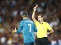 Cristiano Ronaldo sees red during the Supercopa de Espana first-leg match between Barcelona and Real Madrid on August 13, 2017