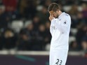 Swansea City midfielder Gylfi Sigurdsson in action during his side's Premier League clash with Bournemouth at the Liberty Stadium on December 31, 2016